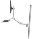 AccessMount™ Ultra 180 Heavy Duty Arm with EV710 monitor mount mount on a 50" wall track slider, a 12" flat keyboard tray, and an 11" arm