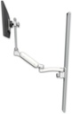 AccessMount™ Ultra 180 Arm with EV710 monitor mount mount on a 50" wall track slider and an 11" arm