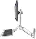 AccessMount™ Ultra 180 Arm with EV710 monitor mount wall mount and a 12" keyboard tray