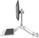 AccessMount™ Ultra 180 Arm with EV710 monitor mount 3.5" wall mount and a 12" flat keyboard tray