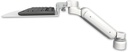 AccessMount™ Ultra 180 Heavy Duty Arm desk mount with a 1" riser and a 12" flat keyboard tray