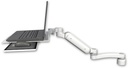 AccessMount™ Ultra 180 Arm desk mount with a 1" riser Laptop tray and slider