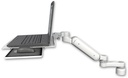 AccessMount™ Ultra 180 Heavy Duty Arm desk mount with a 1" riser Laptop tray, slider, and an 6" arm