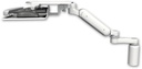 AccessMount™ Ultra 180 Heavy Duty Arm desk mount with a 5" riser, a work surface tray and slide-out keyboard tray, and an 6" arm