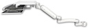 AccessMount™ Ultra 180 Heavy Duty Arm mount for a 2" pole with a work surface tray and slide-out keyboard tray and an 11" arm