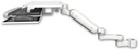 AccessMount™ Ultra 180 Heavy Duty Arm mount for a 2" pole with a work surface tray and slide-out keyboard tray and an 6" arm
