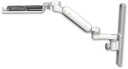 AccessMount™ Ultra 180 Heavy Duty Arm mount on a 19" wall track slider with a wrist-rest keyboard tray and an 6" arm
