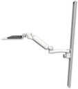 AccessMount™ Ultra 180 Heavy Duty Arm mount on a 50" wall track slider with a 12" flat keyboard tray and an 11" arm