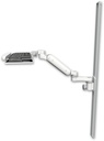 AccessMount™ Ultra 180 Heavy Duty Arm mount on a 50" wall track slider with a wrist-rest keyboard tray and an 6" arm