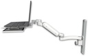 AccessMount™ Ultra 180 Arm mount on a 19" wall track slider Laptop tray with slider and an 11" arm