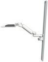 AccessMount™ Ultra 180 Arm mount on a 50" wall track slider with a 12" flat keyboard tray and an 6" arm