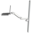 AccessMount™ Ultra 180 Arm mount on a 50" wall track slider Laptop tray with slider and an 11" arm