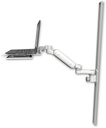 AccessMount™ Ultra 180 Arm mount on a 50" wall track slider Laptop tray with slider and an 6" arm