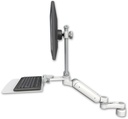 AccessMount™ Ultra 180 Arm with EV710 monitor mount desk mount, a 1" riser, a 12" flat keyboard tray, and an 6" arm