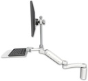 AccessMount™ Ultra 180 Arm with EV710 monitor mount desk mount, a 5" riser, a 12" flat keyboard tray, and an 11" arm
