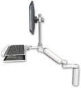 AccessMount™ Ultra 180 Arm with EV710 monitor mount desk mount, a 7.5" riser, a wrist-rest keyboard tray, and an 6" arm