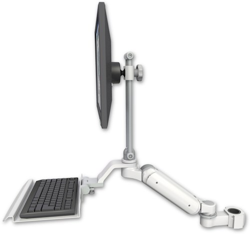 AccessMount™ Ultra 180 Arm with EV710 monitor mount mount for a 1.5" pole and a 12" keyboard tray