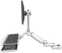 AccessMount™ Ultra 180 Arm with EV710 monitor mount mount for a 1.5" pole, a wrist-rest keyboard tray, and an 6" arm