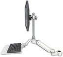 AccessMount™ Ultra 180 Arm with EV710 monitor mount mount for a 1.75" pole and a 12" flat keyboard tray