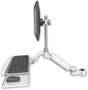 AccessMount™ Ultra 180 Arm with EV710 monitor mount mount for a 1.75" pole and a wrist-rest keyboard tray
