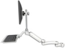 AccessMount™ Ultra 180 Arm with EV710 monitor mount mount for a 2" pole, a 12" keyboard tray, and an 11" arm