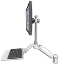 AccessMount™ Ultra 180 Arm with EV710 monitor mount mount for a 2" radius and a 12" flat keyboard tray