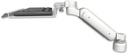 AccessMount™ Ultra 180 Arm desk mount with a 1" riser and a 12" keyboard tray