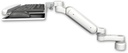 AccessMount™ Ultra 180 Arm desk mount with a 1" riser, a wrist-rest keyboard tray, and an 6" arm