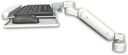 AccessMount™ Ultra 180 Arm desk mount with a 1" riser and a wrist-rest keyboard tray
