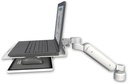 AccessMount™ Ultra 180 Arm desk mount with a 1" riser Laptop tray and slider