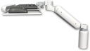 AccessMount™ Ultra 180 Arm desk mount with a 5" riser and a wrist-rest keyboard tray