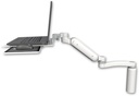 AccessMount™ Ultra 180 Arm desk mount with a 7.5" riser Laptop tray, slider, and an 11" arm