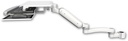 AccessMount™ Ultra 180 Arm mount for a 1.5" pole with a work surface tray and slide-out keyboard tray and an 11" arm