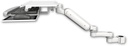 AccessMount™ Ultra 180 Arm mount for a 1.75" pole with a work surface tray and slide-out keyboard tray and an 6" arm