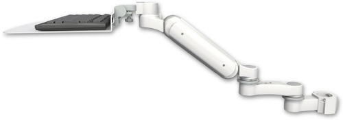 AccessMount™ Ultra 180 Arm mount for a 2" pole with a 12" flat keyboard tray and an 6" arm