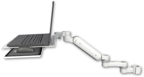 AccessMount™ Ultra 180 Arm mount for a 2" pole Laptop tray with slider and an 6" arm