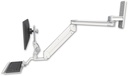 AccessMount™ Titan Elite Paralink LCD mount w/ 20" T2 arm wall mount with a 12" keyboard tray