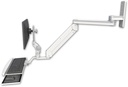 AccessMount™ Titan Elite Paralink LCD mount w/ 20" T2 arm wall mount with a wrist-rest keyboard tray