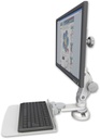 AccessMount™ Titan Paralink desk mount with a 12" flat keyboard tray