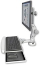 AccessMount™ Titan Paralink desk mount with a wrist-rest keyboard tray