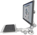 AccessMount™ Titan Paralink desk mount with a 12" paralink keyboard tray
