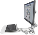 AccessMount™ Titan Paralink desk mount with a 12" flat paralink keyboard tray
