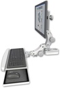 AccessMount™ Titan Paralink mount for a 2" pole with a paralink keyboard tray w/ wrist rest bend