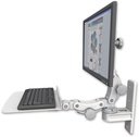 AccessMount™ Titan Paralink wall mount with a 12" flat paralink keyboard tray