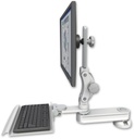 AccessMount™ Short single arm T2 Paralink LCD arm desk mount with a 12" keyboard tray