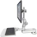 AccessMount™ Short single arm T2 Paralink LCD arm desk mount with a 12" flat keyboard tray