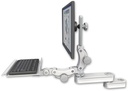 AccessMount™ Short single arm T2 Paralink LCD arm mount for a 2" pole with a 12" paralink keyboard tray