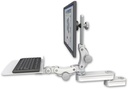 AccessMount™ Short single arm T2 Paralink LCD arm mount for a 2" pole with a 12" flat paralink keyboard tray