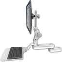 AccessMount™ Short single arm T2 Paralink LCD arm mount for a 2" pole with a 12" flat keyboard tray