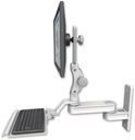 AccessMount™ Short single arm T2 Paralink LCD arm wall mount with a 12" keyboard tray